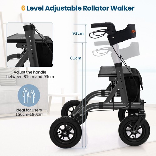 Height adjustable rollator - height,