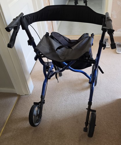 Blue wheel rollator walker - 4,
