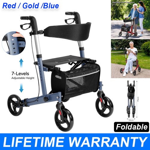 Aluminium wheel rollator - aluminium,