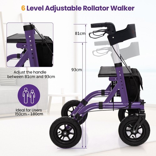Foldable rolling walker with - walker,