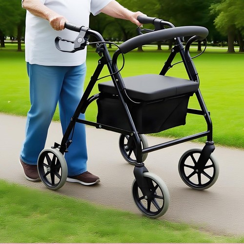 Lightweight folding rollator - folding,