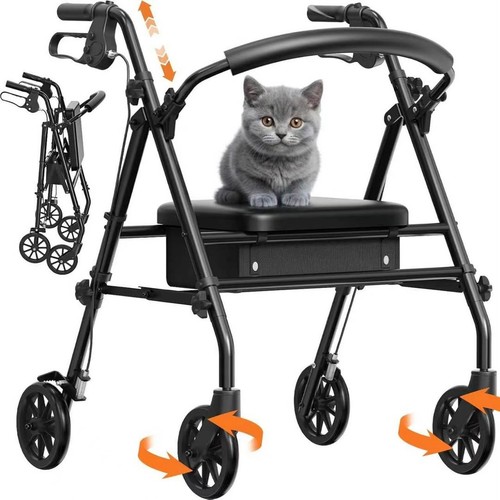 Lightweight folding rollator - lightweight,