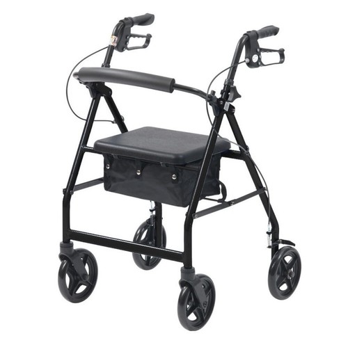 Lightweight rollator folding