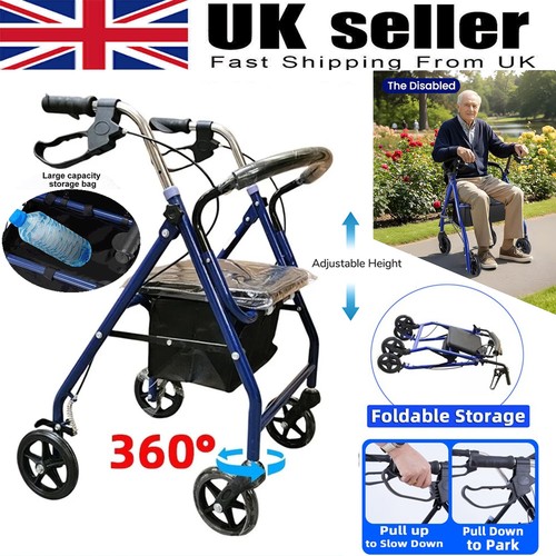 Lightweight folding rollator - folding,