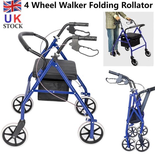 Blue wheel mobility walker - blue, 4