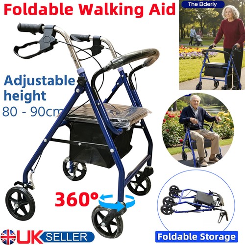 Lightweight folding rollator - folding,