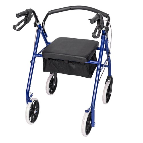 Rollator walker with seat - with,