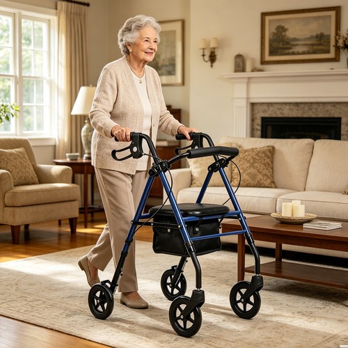 Foldable lightweight rollator - foldable,
