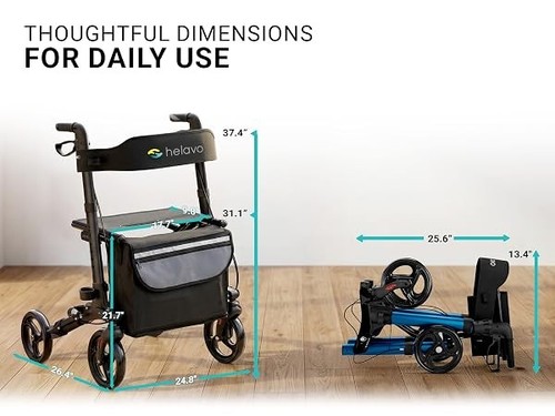 Helavo h1013 wheel rollator - helavo, 4-wheel