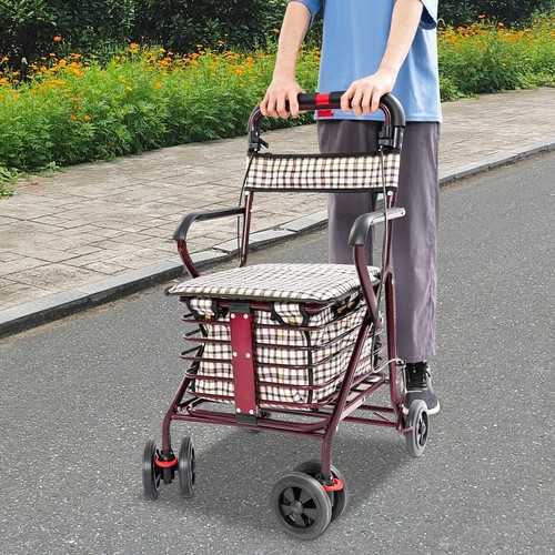 Foldable rollator walker with - walker,